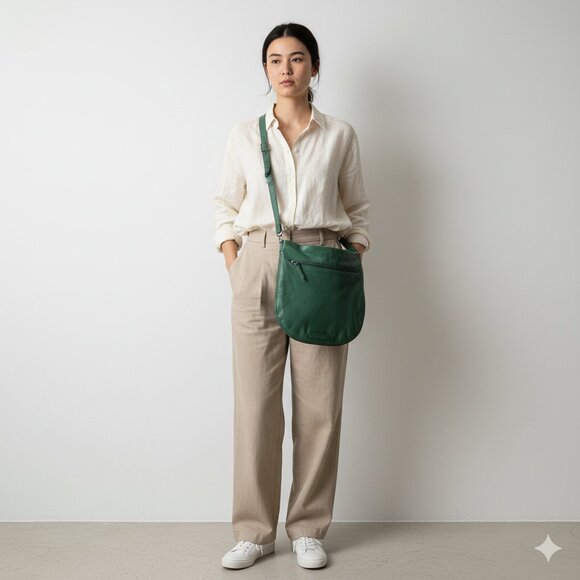 NEW! Elk Australian Leather Crossbody Leather Bag Green Bag Design Bag Melbourne - Picture 13 of 13